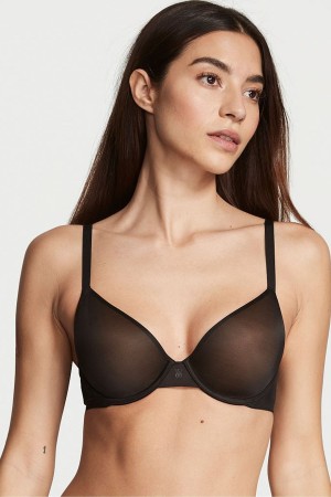 Victoria's Secret Smooth Push Up Bra Svarta | 9236HYNTO