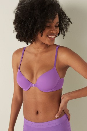 Victoria's Secret Smooth Push Up T-Shirt Bra Lila | 8046BVIQJ