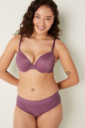 Victoria's Secret Smooth Push Up T-Shirt Bra Svarta | 5793MYVHK