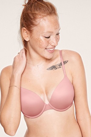 Victoria's Secret Spets Lightly Fodrade T-Shirt Bra Blå | 5837QBAMD