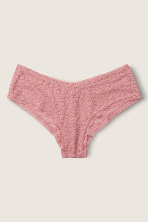 Victoria's Secret Spets Logo Cheeky Knickers Vita | 5062WUTDG