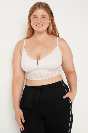 Victoria's Secret Spets Longline Bralette Vita | 1027SEABT