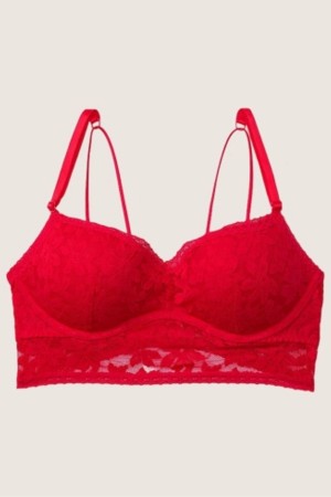 Victoria's Secret Spets Wired Push Up Bralette Blå | 5978THVCA