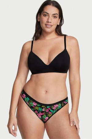 Victoria's Secret Stretch Bomull Bomull Bikini Knickers Svarta | 5639BNRXH