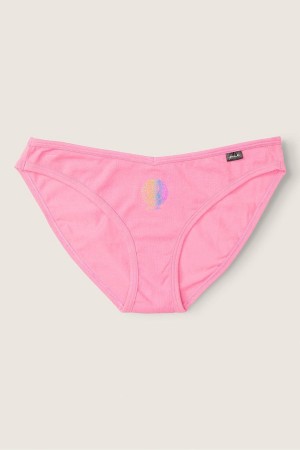 Victoria's Secret Stretch Bomull Bomull Bikini Knicker Rosa | 0841PNJEZ