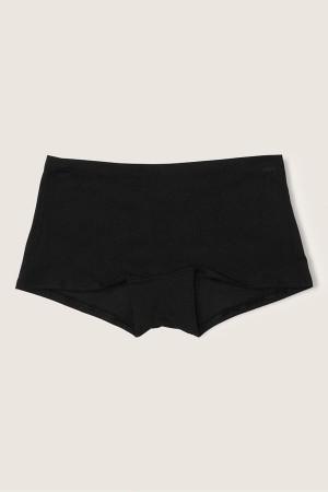 Victoria's Secret Stretch Bomull Bomull Boyshort Knicker Svarta | 5718GESYP