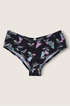 Victoria's Secret Stretch Bomull Bomull Cheeky Knickers Svarta | 8537WSREJ