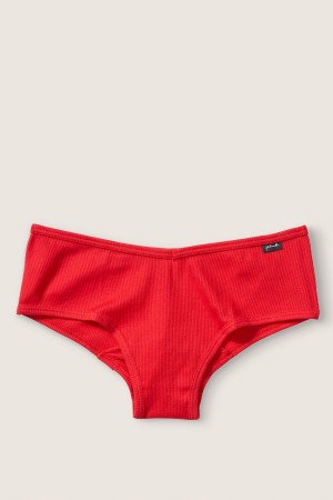 Victoria's Secret Stretch Bomull Bomull Cheeky Knickers Röda | 6087GUKFD