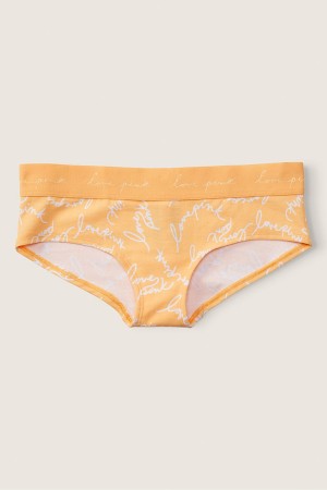 Victoria's Secret Stretch Bomull Bomull Logo Hipster Knickers Orange | 5609DCSKX