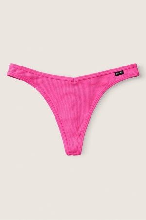 Victoria's Secret Stretch Bomull Bomull String Knickers Rosa | 8649ALFPK