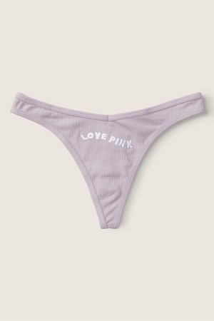 Victoria's Secret Stretch Bomull Bomull String Knickers Lila Lila | 2683DIJQF