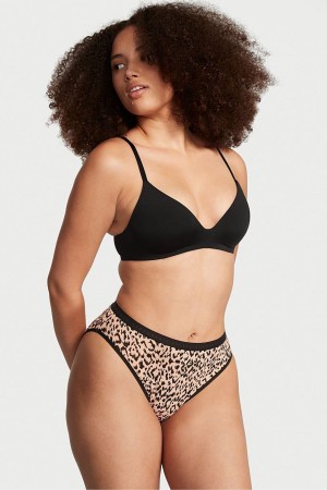 Victoria's Secret Stretch Bomull High Leg Brief Knickers Leopard Bruna | 6495RGZXY