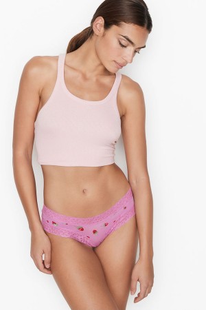 Victoria's Secret Stretch Bomull LCE W CTN CHEEKY Aqua Daisy Dot | 6843QZLUN