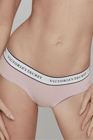 Victoria's Secret Stretch Bomull Logo Knickers Rosa Rosa | 7526KGYXB