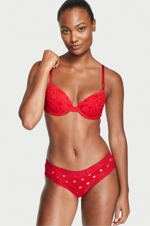 Victoria's Secret Stretch Bomull Spets Midja Bomull Cheeky Knickers Blå | 7235IFKNO