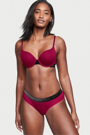 Victoria's Secret Stretch Bomull Stretch Bomull Logo Midja Hipster Knickers Blå | 7189GOKHV