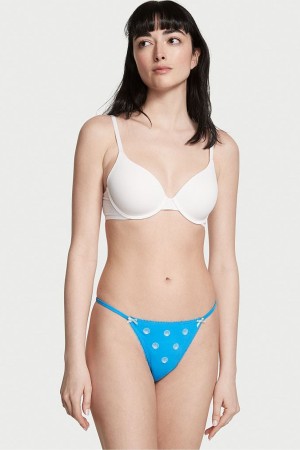 Victoria's Secret Stretch Bomull Stretch Bomull Knickers Blå | 4587EDZRI