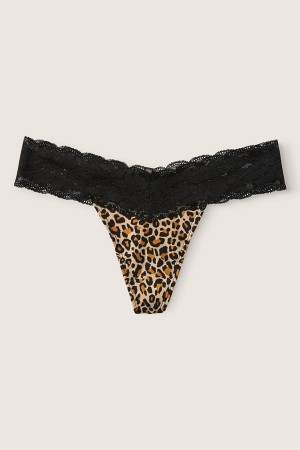 Victoria's Secret The Lacie Everyday Spets Trim String Knickers Blå | 9386SPYVQ