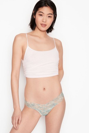 Victoria's Secret The Lacie Spets String Knickers Blå | 1834ESVDA