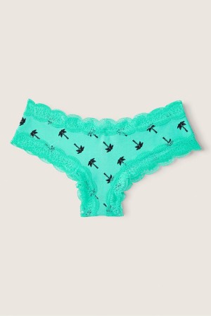 Victoria's Secret The Lacie Spets Trim Cheeky Knickers Gröna | 8253OULDK