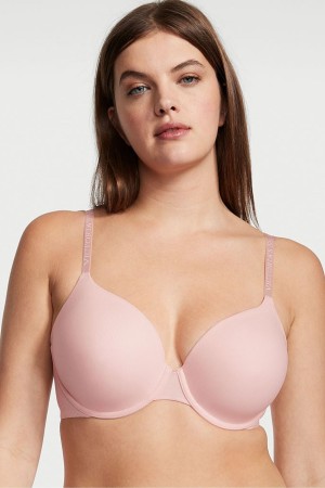 Victoria's Secret The T-Shirt Bombshell Front Fastsättning Push Up Bra Rosa | 3187ULSCZ