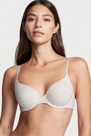 Victoria's Secret The T-Shirt Lightly Fodrade Demi Logo Bra Blå | 9240GOLHN