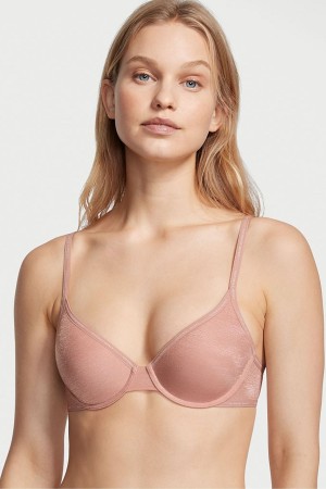 Victoria's Secret The T-Shirt Lightly Fodrade Logo Rem Full Cup Bra Rosa | 0896ZSBKY