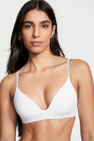 Victoria's Secret The T-Shirt Non Wired Logo T-Shirt Bra Vita | 3901RZGDY