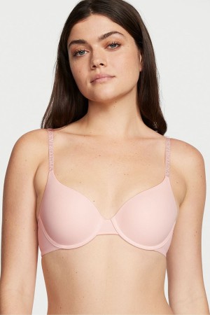 Victoria's Secret The T-Shirt Smooth Lightly Fodrade T-Shirt Bra Rosa | 1543DRILE