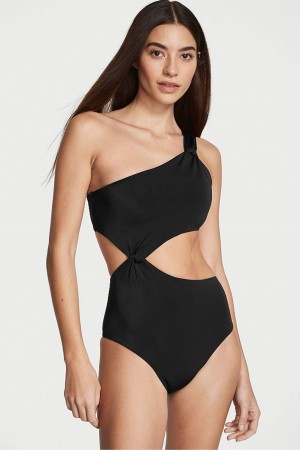 Victoria's Secret Twist Swimsuit Svarta | 7306JKDOX