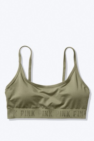 Victoria's Secret Ultimate Scoop Lightly Fodrade Sports Bra Rosa | 5046EHDPB