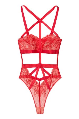 Victoria's Secret Very Sexy Cutout Spets Unlined Bodysuit Svarta | 8109MOWKT