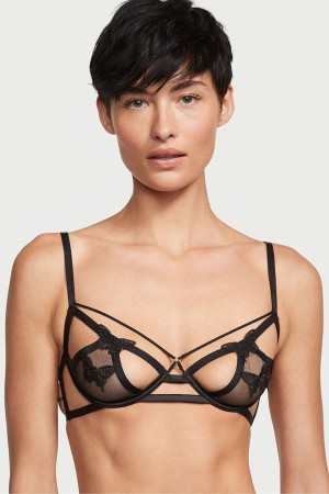 Victoria's Secret Very Sexy Open Cup Demi Bra Svarta | 6985OGXHC