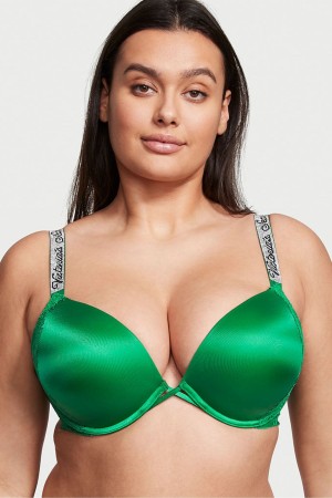 Victoria's Secret Very Sexy Shine Rem Add 2 Cups Bombshell Bra Svarta | 7594WYXSJ