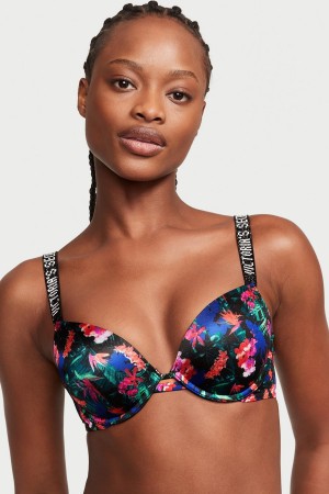 Victoria's Secret Very Sexy Shine Rem Push Up Bra Svarta | 7319XZQHC