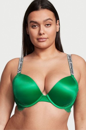 Victoria's Secret Very Sexy Shine Rem Push Up Bra Gröna | 2785APJBH