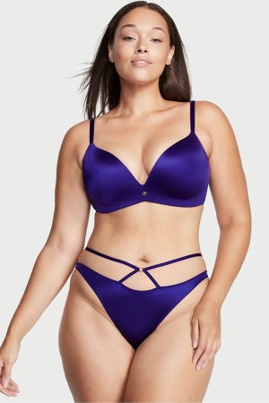 Victoria's Secret Very Sexy Smooth Non Wired Push Up Bra Blå | 9402HAIDC