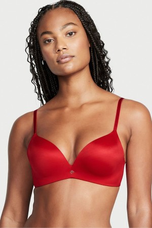 Victoria's Secret Very Sexy Smooth Non Wired Plunge Push Up Bra Röda | 2041MTGJK