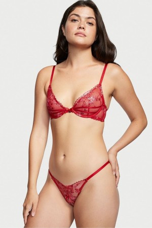 Victoria's Secret Very Sexy Spets G String Knickers Röda | 3952KZLQV