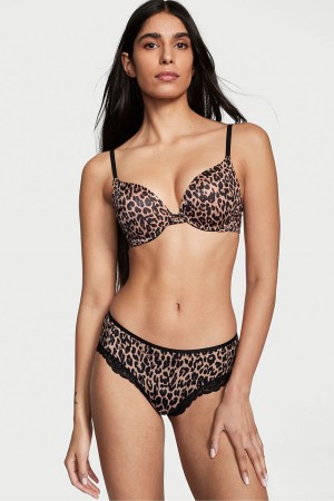 Victoria's Secret Very Sexy Spets Trim Cheeky Knickers Bruna | 5247LJMED