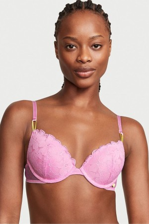 Victoria's Secret Victorias Secret Push Up Spets Bra Blå | 2493EKROX