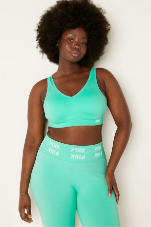 Victoria's Secret Wear Everywhere Active Seamless Air Medium Impact Sports Bra Teal Ice | 6875UBINP