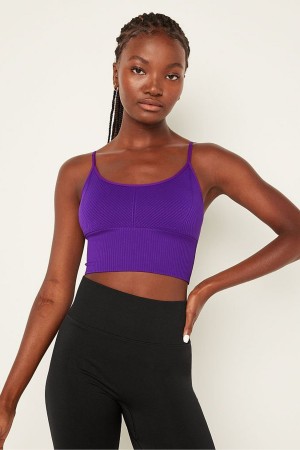 Victoria's Secret Wear Everywhere Seamless Lightly Fodrade Low Impact Sports Bra Lila | 8352IRFVE