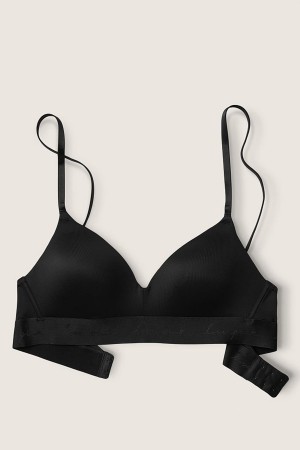 Victoria's Secret Wear Everywhere Smooth Lightly Fodrade Non Wired T-Shirt Bra Svarta | 1904LJWQB