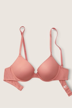 Victoria's Secret Wear Everywhere Smooth Push Up T-Shirt Bra Rosa Rosa | 8120QTMBJ