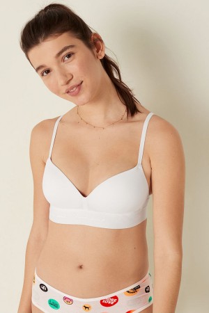 Victoria's Secret Wear Everywhere Smooth Non Wired Push Up T-Shirt Bra Beige | 3908DNGXK