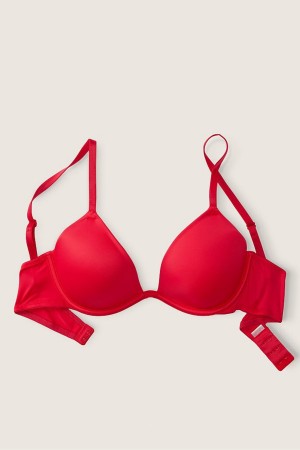 Victoria's Secret Wear Everywhere Smooth Lightest Fodrade T-Shirt Bra Röda | 3548FWYJR