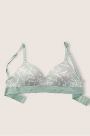 Victoria's Secret Wear Everywhere Smooth Lightly Fodrade Non Wired T-Shirt Bra Gröna | 6547NJEOY