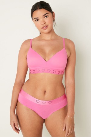 Victoria's Secret Wear Everywhere Smooth Lightly Fodrade Non Wired T-Shirt Bra Rosa | 4176GZKFJ