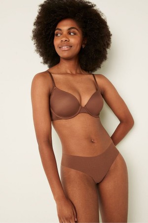 Victoria's Secret Wear Everywhere Smooth Lightly Fodrade T-Shirt Bra Soft Cappuccino Nude | 9201FUJZQ